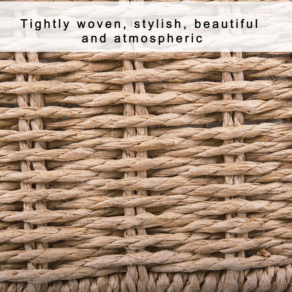 Summer Straw Purse Beach Shoulder Bags for Women Cute Wicker Woven Basket Tote B - Picture 2 of 7